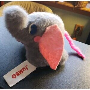 USA VTG 1974 Russ Berrie Jumbo Elephant Small Plush Beanbag Stuffed Animal 5.5"